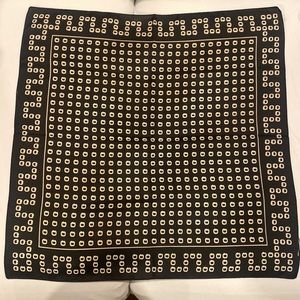 Scarf or pocket square black-and-white unknown maker